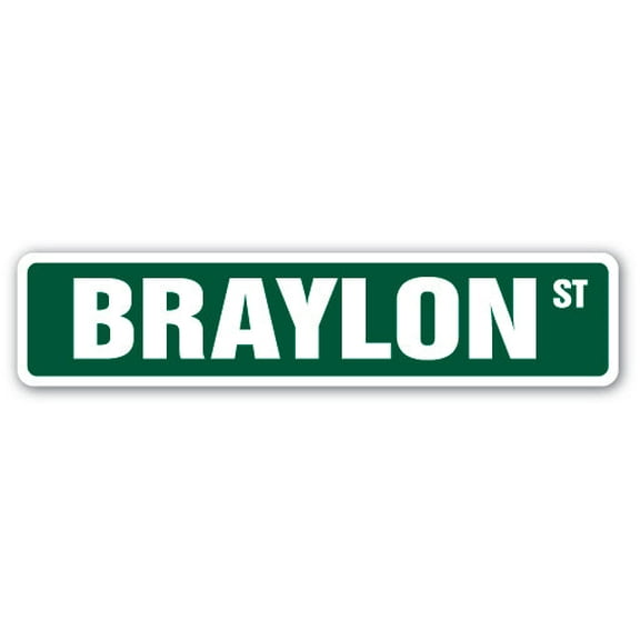 BRAYLON Street Sign Childrens Name Room Sign | Indoor/Outdoor |  36" Wide
