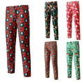 Penkiiy Men's Holiday Casual Pants Slim Fit Trousers Christmas Suit