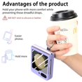 thumbnail image 4 of TECH CIRCLE Case for Samsung Galaxy Z Flip5 (2023) - Hard Plastic Shockproof Rugged Phone Case Slim Fit Lightweight Cover with Phone Ring Stand Holder, Purple, 4 of 9