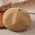 thumbnail image 3 of Caoirhny Little Girl's Beret Hats French Style Winter Warm Artist Hats Classic Solid Color Bear Caps, 3 of 8