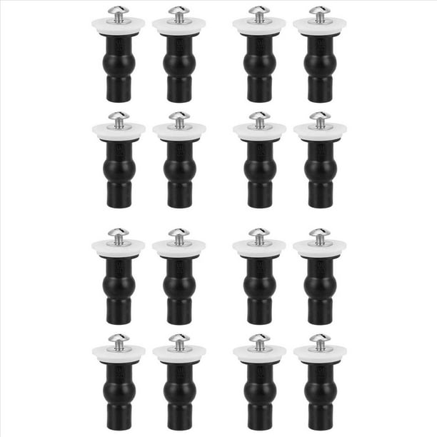 Paquete de 16 Tornillos para Asiento de Inodoro Bisagras de Asiento de Inodoro Perno Tuercas Superiores de Goma Extensibles Fijaciones Tornillos FijacióN Orificios Ciegos de WC