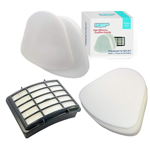 HQRP Filter Kit for Shark Navigator NV391 NV391C NV390 NV355 NV356E NV370 NV370_26 Lift-Away Pro Professional Upright Vacuum (HEPA   2x Foam & Felt)