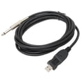 thumbnail image 4 of Cable de guitarra USB, interfaz USB macho a mono macho de 6,35 mm, cable de guitarra eléctrica para grabación de instrumentos y canto, 3 m/9,8 pies, 4 of 12