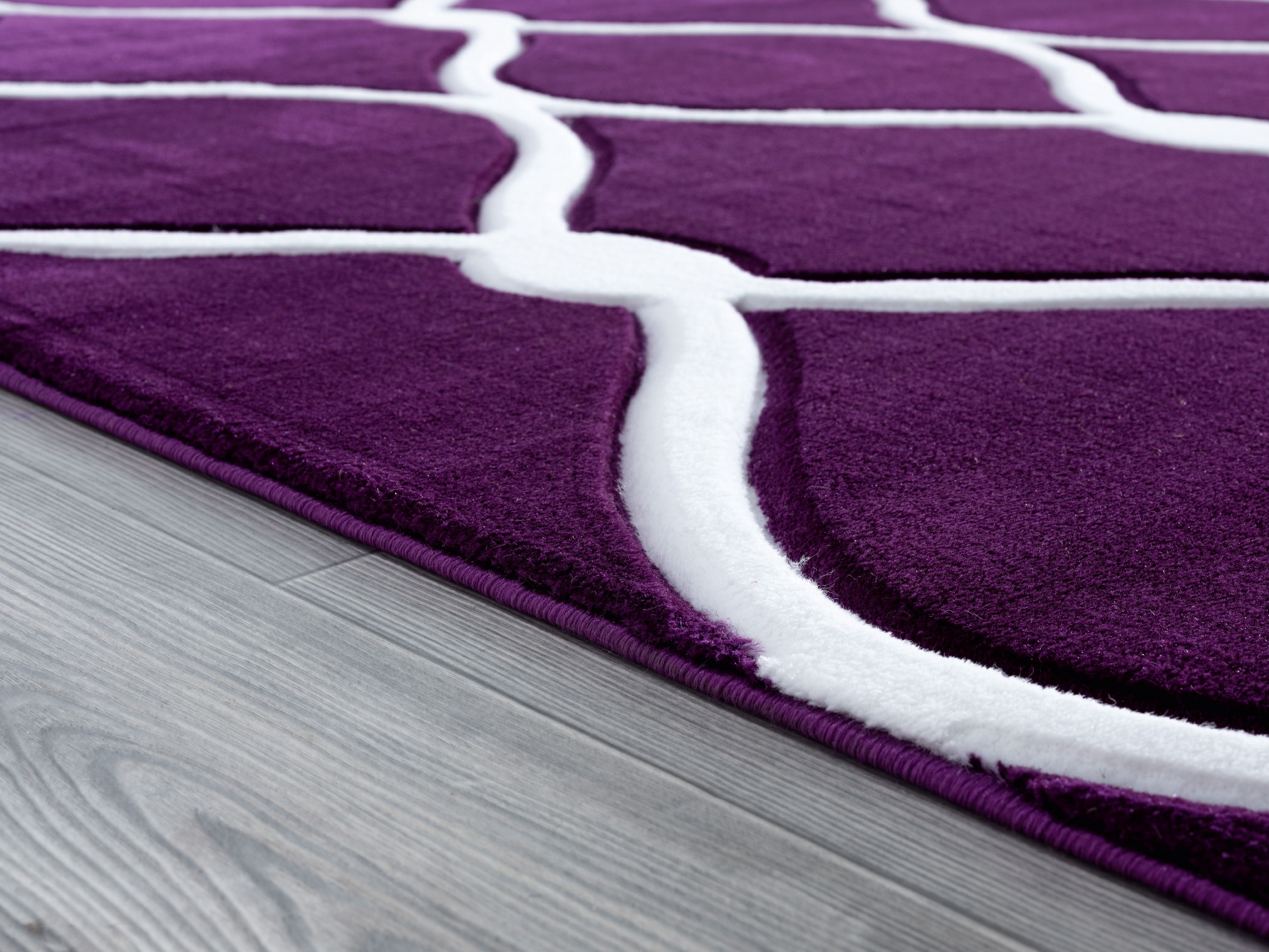 United Weavers Drachma Freya Modern Trellis Area Rug, Plum, 5'3" x 7'6"