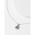 thumbnail image 5 of Forever Facets Lab Grown Diamond and Created Sapphire Necklace in Sterling Silver, Adult Female, 5 of 8