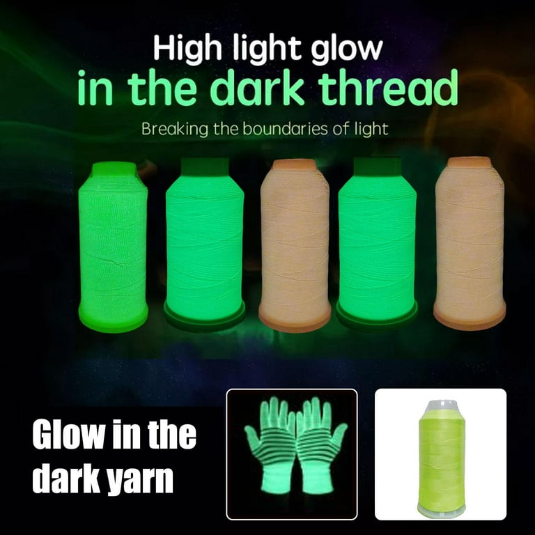 New brothread 16 Colors Luminary Glow in The Dark Embroidery Machine Thread  Kit 30WT 500M(550Y) Each Spool for Embroidery, Quilting, Sewing