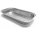 thumbnail image 6 of PACTOGO 3 lb. Oblong Aluminum Foil Entrée Take-Out Pan with Board Lid Disposable Containers 12.37" x 6.57" x 1.43" (Pack of 10 Sets), 6 of 9