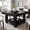 Black, variant on TacleeKii Square Dining Room Table for 4-6 People, 350 lbs Kitchen Table with 2-Tier Storage, Waterproof Tabletop, Gray
