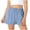 Blue, variant on Linen Shorts for Girls Textured Summer Casual Beach Shorts Paperbag Ruffle Elastic High Waist Shorts
