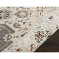 thumbnail image 4 of Nourison Silver Screen Floral Modern Area Rug Grey/White 2'2" x 3'9" Polyester Medallion 3' x 5' Indoor,Accent Living Room,Dining Room,Bedroom, 4 of 5