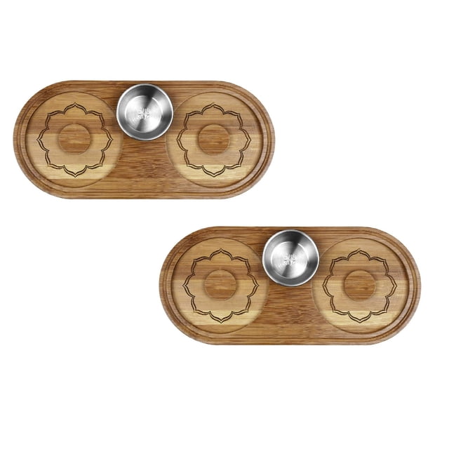 Oleegame 2PC Picnic Trays For Food Rimmer Tray Glass And Sugar Rim Bar Cocktail Dip Sugar Seasoning Plate