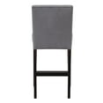 thumbnail image 4 of Tela Velvet Counter Height Bar Chairs, Gray, Set of 2, 4 of 5