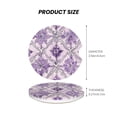 thumbnail image 2 of Round Ceramic Car Coasters 2 Pack Absorptive Clean Cork Bottom For Anti-Slip Use On Most Cars Mediumpurple Moroccan Trellis Hand-Drawn Sketch_2, 2 of 8