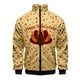 thumbnail image 2 of Chaqueta informal con cremallera y estampado 3D de Acción de Gracias de última oferta, diseño de pavo de animales de Acción de Gracias, para hombre, de manga corta, 2 of 5
