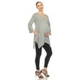thumbnail image 2 of White Mark Women's Maternity Empire Waist V-Neck Tunic Top, 2 of 2