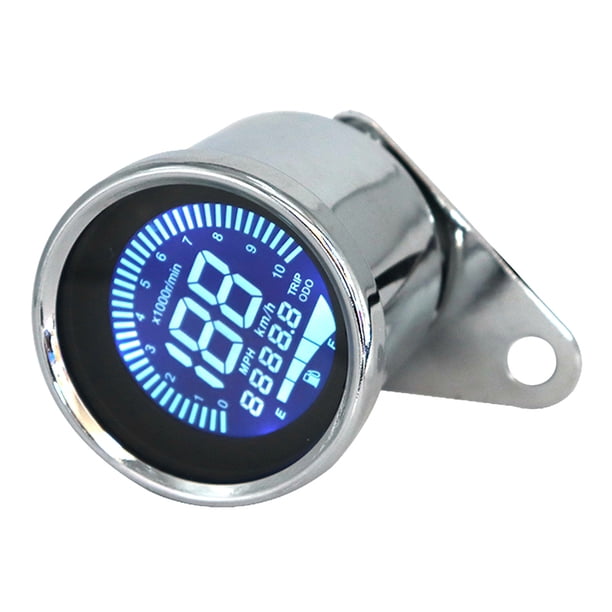 OWSOO Tachometer para Motocicleta, Display LCD de Velocímetro y Tacómetro Digital Modificado (7 colores)