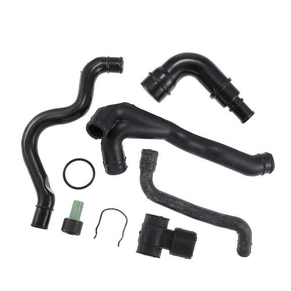 Unique Bargains Crankcase Breather Hose Pipe Valve Kit Engine Breather Hose for Audi A3 Rubber 06A103213F Black 1 Set