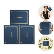 PAMINGONO 3Pcs Hard Cover Award Certificate Cover for School and College Graduations
