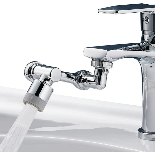 Grifo de extensión giratorio multifuncional, grifo de latón con extensión de 1080°, ahorro de agua para adaptador de grifo