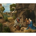 thumbnail image 3 of Giorgione 24x20 Black Modern Framed Museum Art Print Titled - Adoration of the Shepherds, 3 of 5