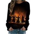 thumbnail image 2 of Xdegoge Halloween Long Sleeve Shirts Women Plus Size Sanderson Sisters Graphic Raglan Long Sleeve Sweatshirt Oversized Crewneck T-Shirt Party Vintage Festival Tops 2025 Season Funny Gifts, 2 of 5