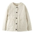 thumbnail image 1 of WRKEKC Women's Plus Size Puffer Jacket Oversized Fit Utility Pockets Winter Wear Street Style Comfort White S, 1 of 7