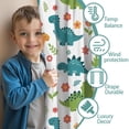 thumbnail image 3 of Blackout Kids Curtains,White Dinosaurs Flowers Plants Pattern Childrens Insulated Curtains Set Of 2,Bedroom Essentials,Toddler Room Decor 42"x54", 3 of 5