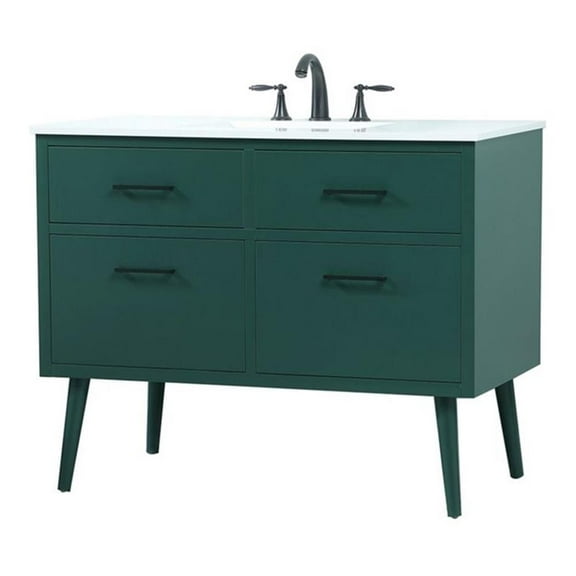 42 inch bathroom vanity in Green