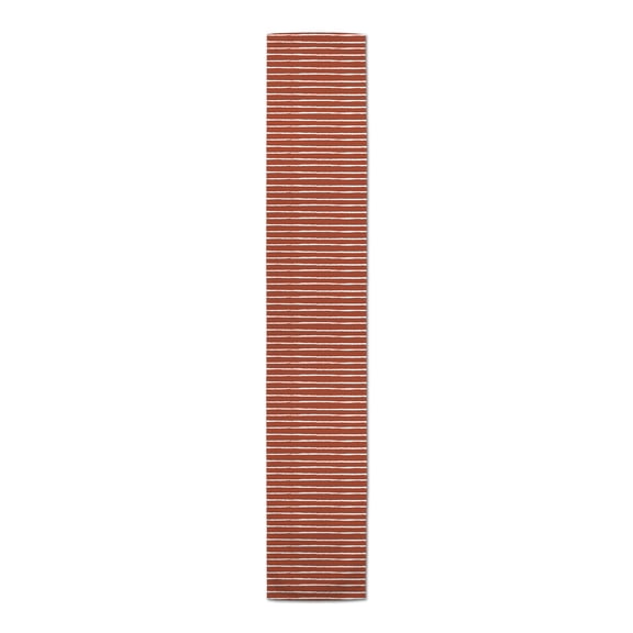Creative Products Sketch Stripes Rust 16x90 Poly Twill Table Runner