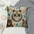 thumbnail image 2 of o Cute Tribal Ethnic Bear Owl Animal Pillowcase King  Pillow Cover Protector Pillow Sham Pillow Case with Zipper  for Long Throw Pillow, 2 of 5