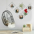 thumbnail image 3 of 6 Pcs Decor Ornament Bed Room Wire Photo Display Panels Stand Wall Mount Iron Net Adornment Grid The Storage, 3 of 6