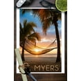 thumbnail image 3 of Ft. Myers, Florida, Hammock and Sunset (9x12 Wall Art Print, Home Decor), 3 of 3