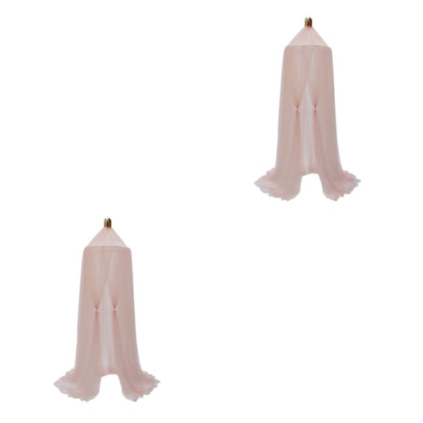 Moyic Mosquitera plegable, dosel para cama, fácil instalación, protección efectiva, tienda de campaña, capa rosa transpirable 7 300 Capa rosa 7 trescientos 2Conjunto
