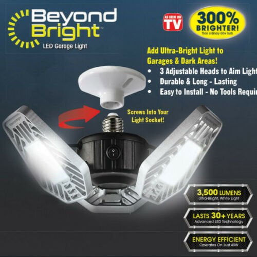 Details about   Beyond Bright Garage LED Light LED Garage Light Work Shop Light Shed Light 