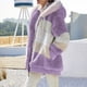 thumbnail image 1 of Chaqueta de gran tamaño para mujer, ropa de calle con capucha y bolsillo de felpa cálida, abrigo holgado para mujer, ropa femenina 2023, 1 of 5
