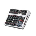 thumbnail image 1 of Professional 6 Channel DJ Sound Mixer 16DSP Interface Mixing Console Desktop with MP3 Input, 1 of 3