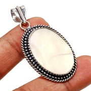 S S GEMS & JEWELLERY Mother Of Pearl Gemstone Handmade Ethnic Unique Gift Pendant Jewelry 2.1" SA 134