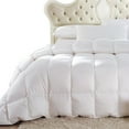 thumbnail image 2 of Striped White Down Comforter Oversized All Season Fill Weight by Royal Hotel - Queen Size, 2 of 2