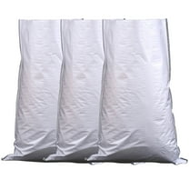 3X Woven Bag Clearance! Thick White Plastic Film Woven Bag Flooding Sandbag Protection Packaging 15X24In