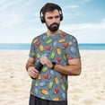 thumbnail image 4 of Wukai Fruit Ice Cream Print Men's Short-Sleeved Mesh T-Shirt,Quick-Dry Short Sleeve Workout T-Shirt-Small, 4 of 8