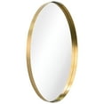 thumbnail image 3 of Empire Art Direct Ultra Brushed Gold Stainless Steel Frame Oval Wall Mirror, 24" x 36" x 2", Ready to Hang, 3 of 14