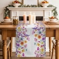 thumbnail image 2 of Table Runner - 60 Inch Long, Pink Spring Floral Kitchen Dining Table Runner Dresser Scarves, Flowers Elegant Pastoral Watercolor Farmhouse Decor for Coffee Tables Wedding Party Banquet, 2 of 8