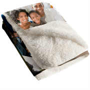 Customizable 60x80 Collage Sherpa Fleece Photo Blanket