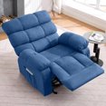 thumbnail image 7 of JMYMRY Rocker Recliner Chair with Side Pockets, Adjustable Lounge Chair with Elegant Design for Living Room, Bedroom, Blue, 7 of 7
