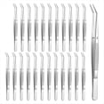 thumbnail image 1 of 24 Pinzas de Acero Inoxidable con Punta Dentada Curva, de 15 cm de , para Manualidades y Costura., 1 of 5