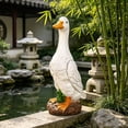thumbnail image 5 of BZPIZ Desk Goose, Garden Porch Goose Statues, 9.8In Resin Real Concrete Porch Goose Decor, Outdoor Animal Sculptures & Statues, Perfect for Home Garden Stairs, Backyard, Farm, Patio, 5 of 7