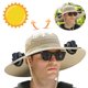thumbnail image 1 of Sombrero para El Fanáticos Ancha Con 2 Ventiladores Protección UV Playa Jardín Al Aire Libre, 1 of 9