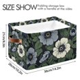 thumbnail image 4 of Yayeee 2 Pack Canvas Storage Basket with Handles for Shelves Fabric Bins Closet Organizer, Dark Floral, 4 of 8