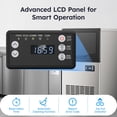 thumbnail image 4 of Joreek Under Counter Ice Machine, 100 lbs/24h Commercial Ice Maker with 33lbs Ice Storage, Stainless Steel Freestanding, Self Cleaning Ice Makers for Home/Restaurant/Bar, 4 of 9