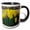 Black/White, variant on 3drose, Floral Spring Summer Flowers Daffodils, 15oz Mug